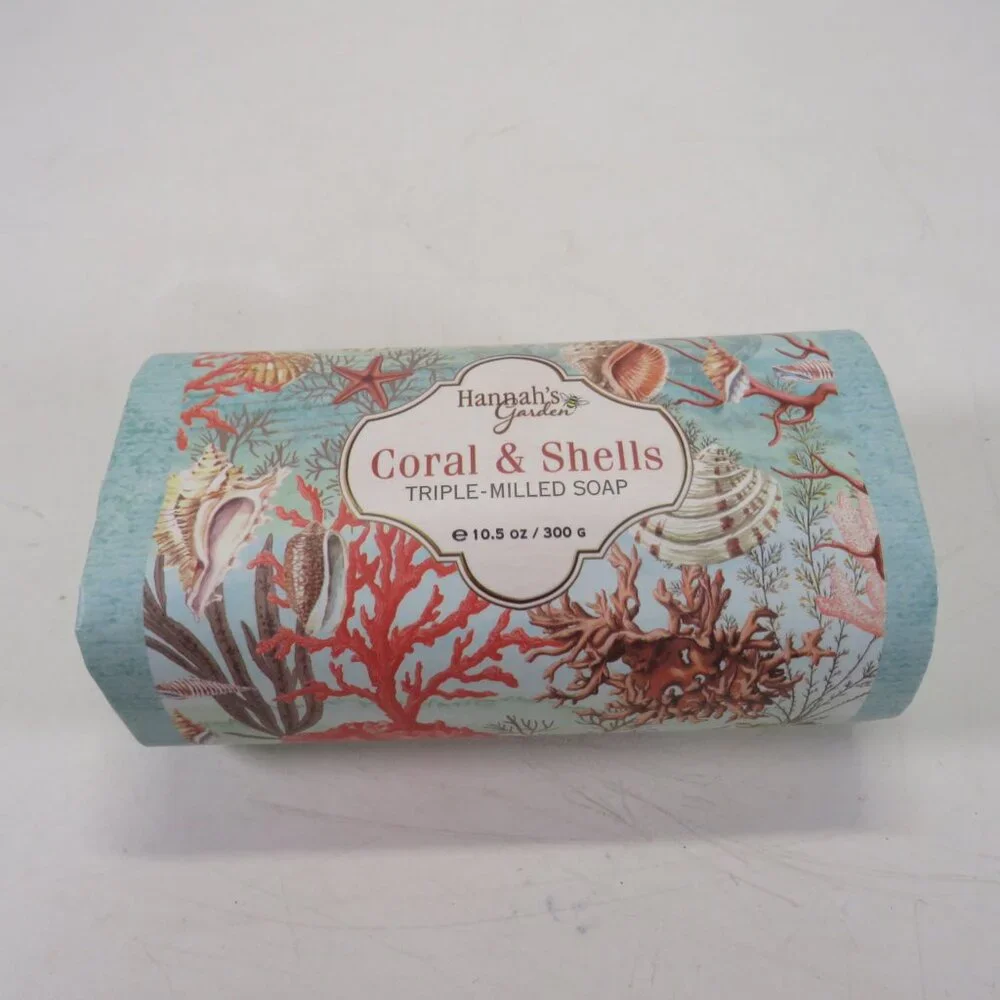 Hannah's Garden Coral & Shells Bar Soap 10.5oz Triple Milled Soap Shea Butter